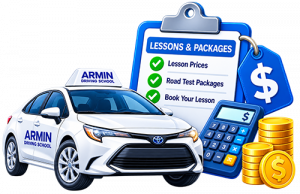 Driving lesson prices and road test packages – Armin Driving School
